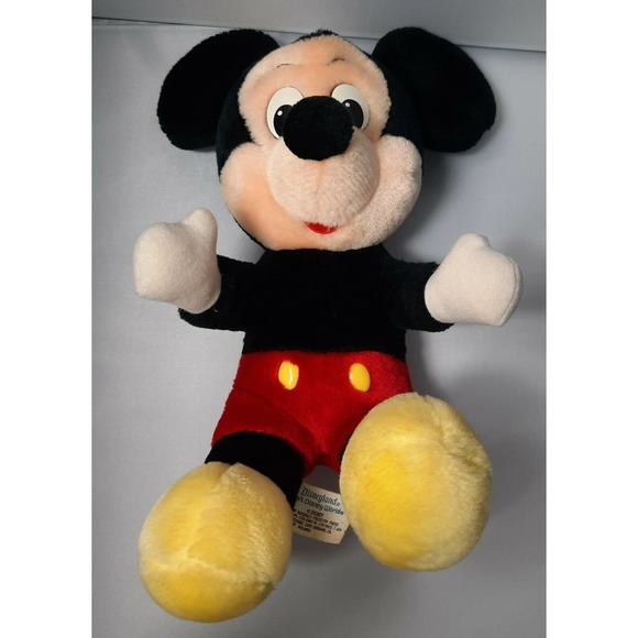 Disneyland Walt Disney World Mickey Mouse Plush Stuffed Animal 12" Vintage - Picture 8 of 10